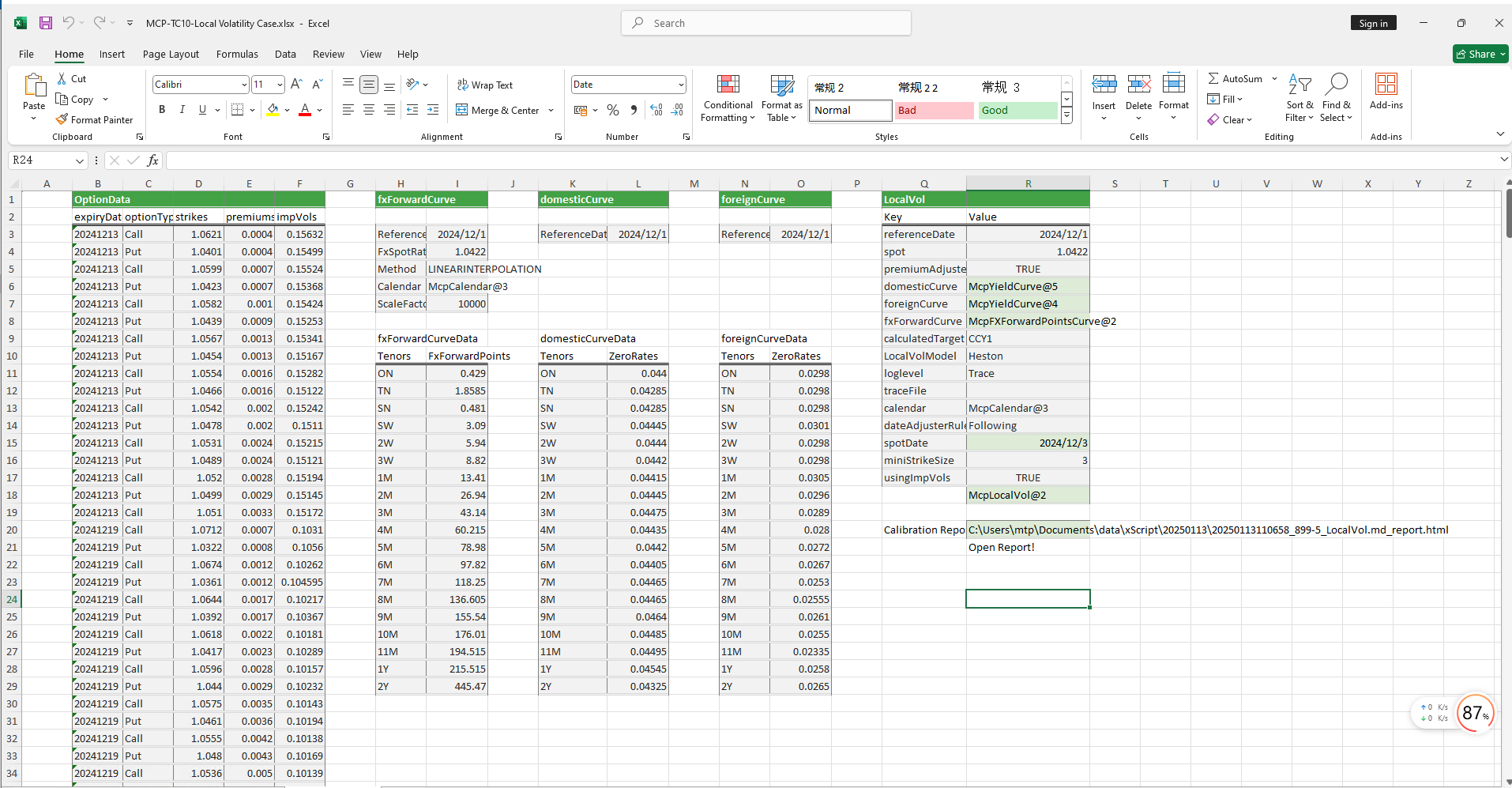 MCP-TC10-Local Volatility Case